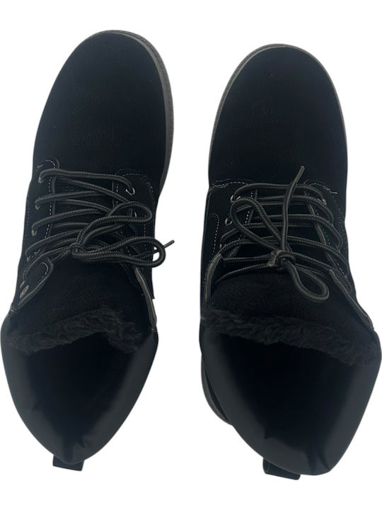 Suede Negru Ghete barbati