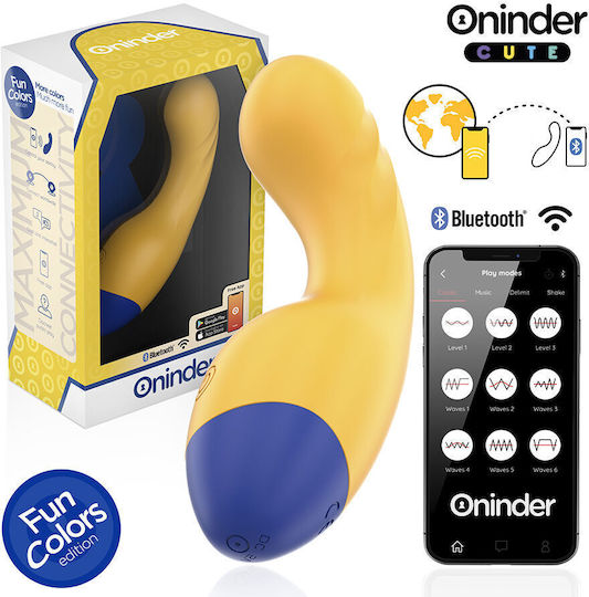 Oninder Cute Δονητής G-Spot με Remote Control Κίτρινος