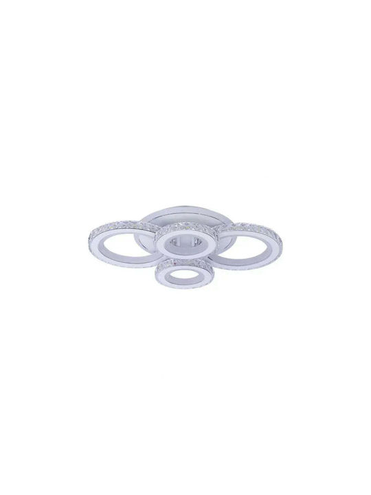 Alista Home Plafonieră de Tavan Albă cu LED Integrat și Cristale și Telecomandă