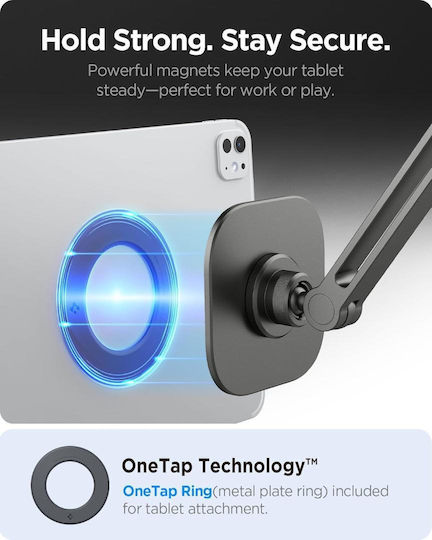 Spigen Onetap Clamp Βάση Tablet με Βραχίονα σε Γκρι χρώμα
