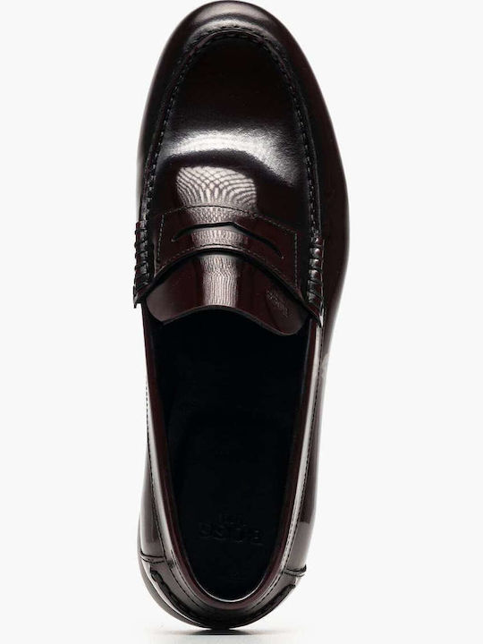 Δερμάτινα Ανδρικά Loafers σε Μπορντό Χρώμα