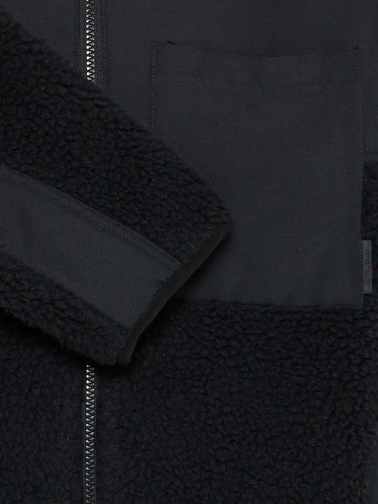 Cardigan Fleece pentru Bărbați Black