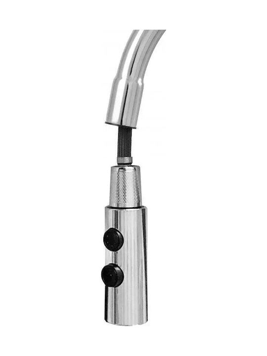 Alista Home Cf 1035 C Baterie Chiuvetă Bucătărie Bancă Cu Duș Extractibil Argintiu