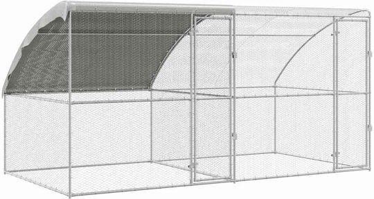vidaXL 3381107 Клетка за птици от Галванизирана Стомана 400брx200брx198.5брсм.