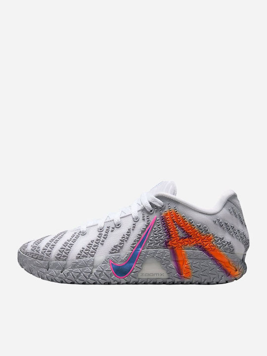 Ja 3 Low Basketball Shoes White / Dusty Cactus / Hyper Pink / Star Blue