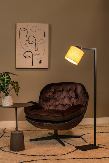 Lucide Lightning Lesley Floor Lamp H128xW43cm. with Socket for Bulb E27 Black