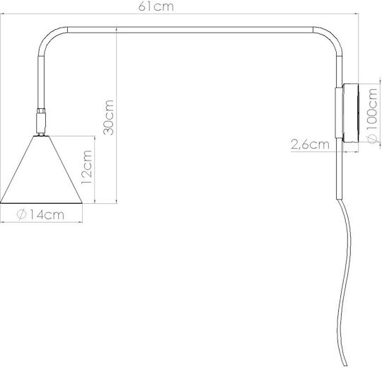 Sollux Klassisch Leuchte Wand mit Fassung E14 Weiß 10cm