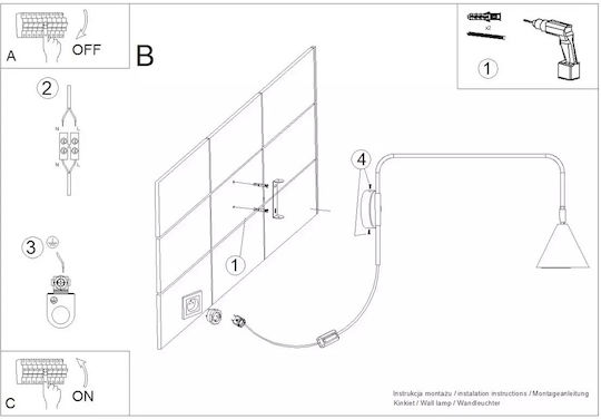 Sollux Klassisch Leuchte Wand mit Fassung E14 Weiß 10cm