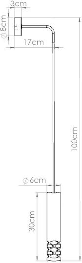 Sollux Classic Lamp Wall with Socket GU10 White 10cm