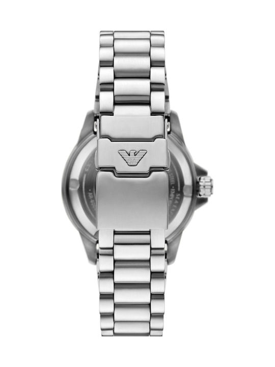 Emporio Armani Ρολόι Αυτόματο με Μεταλλικό Μπρασελέ