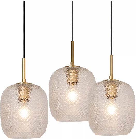 Lucide Lightning Pendant Light Gold 35x35x163cm