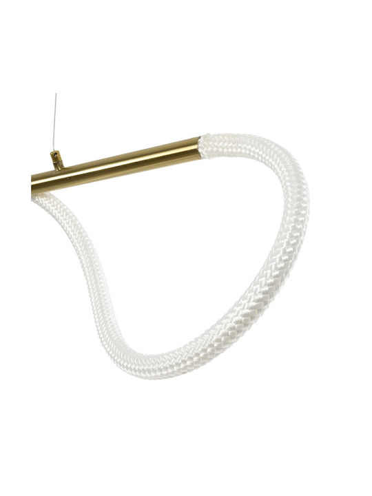 kelvo Glow Pendant Light White with Rope 120x35x50cm