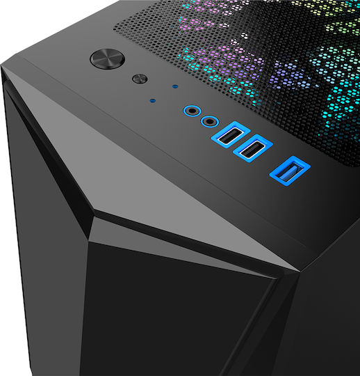 1STPLAYER Desktop PC (i3-12100F/16GB DDR4/1TB SSD/GeForce RTX 5050/Fără Sistem De Operare)
