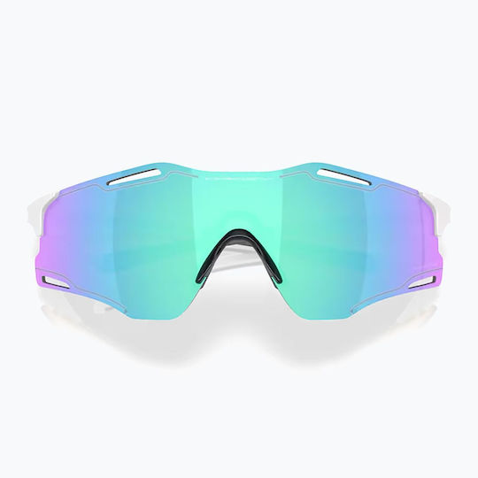 Oakley Cycling Glasses Cybr Zero with White Frame & Polarized / Photochromic Lenses