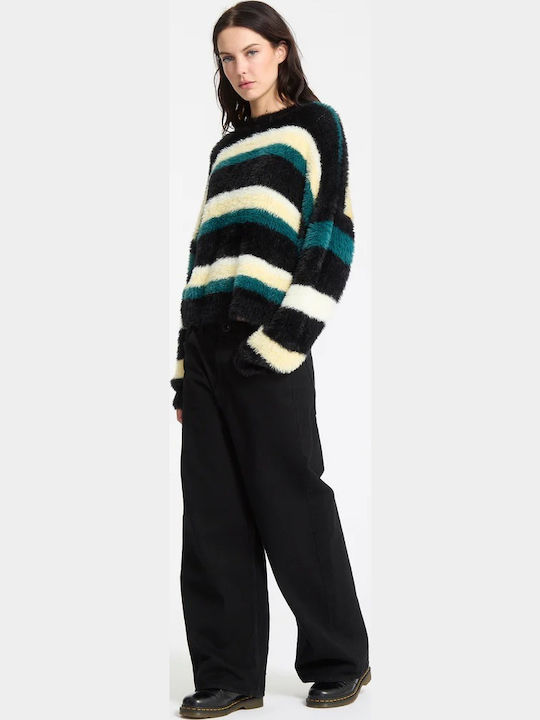 Hairy Up Sweater Damen Pullover Gestreift Multi