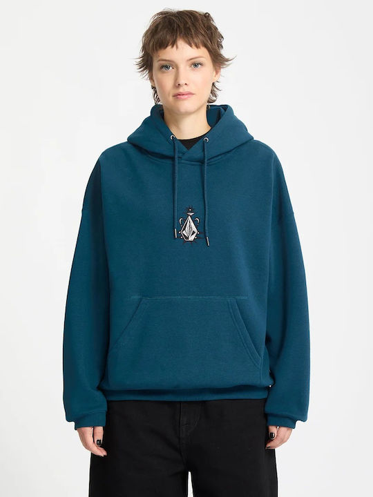 Vaderetro Women's Sweatshirt Hooded Petrol Blue