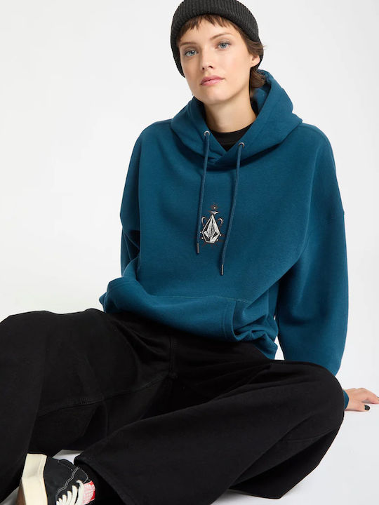Vaderetro Women's Sweatshirt Hooded Petrol Blue