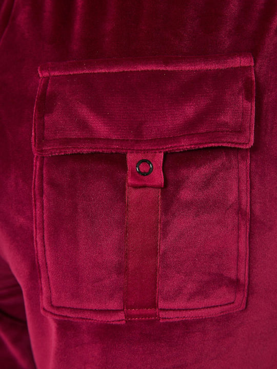 Sweatpants Velvet Burgundy