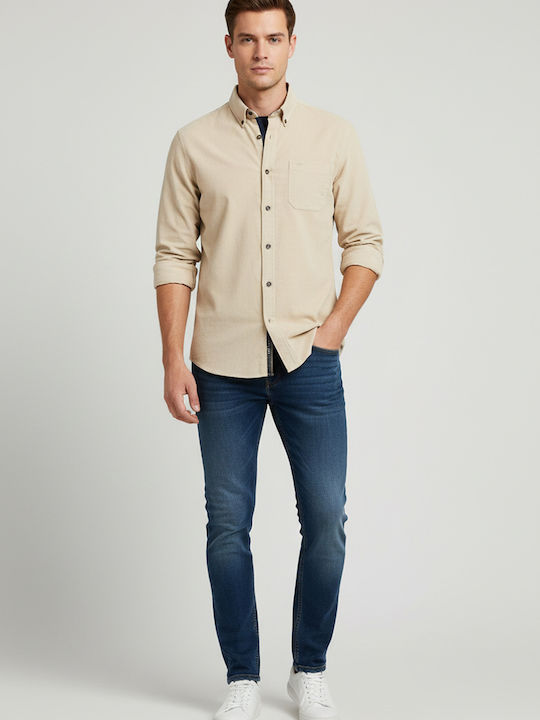 Μακρυμάνικo Κοτλέ Overshirt Sand