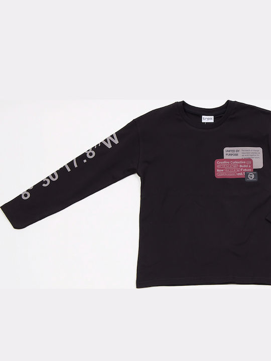Kids Long-Sleeved Black Top