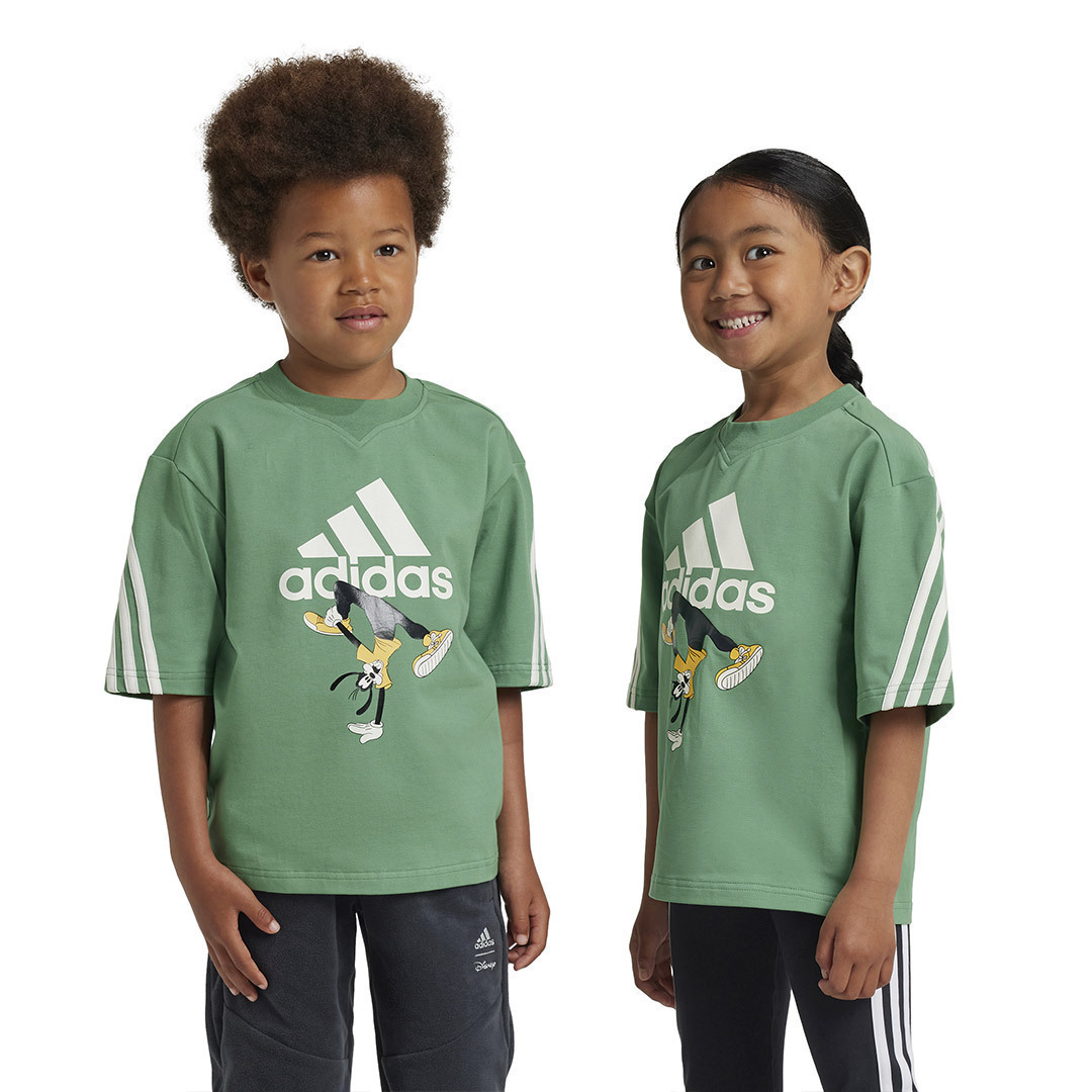 Sweatshirt Off White X Disney Adidas Kids' T-shirt Green/ Off