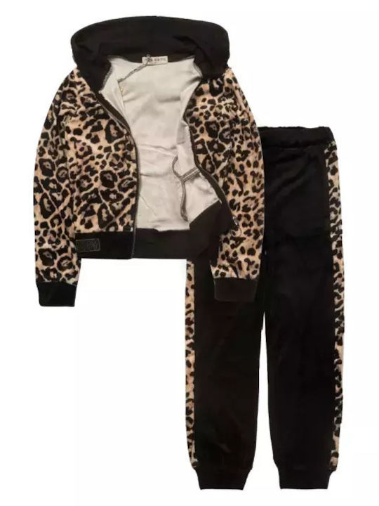 Детски Комплект Анцуг Leopard Кафяв 2 Бройки