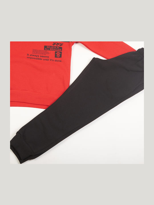 Kids Sweatpants Set Red 2pcs