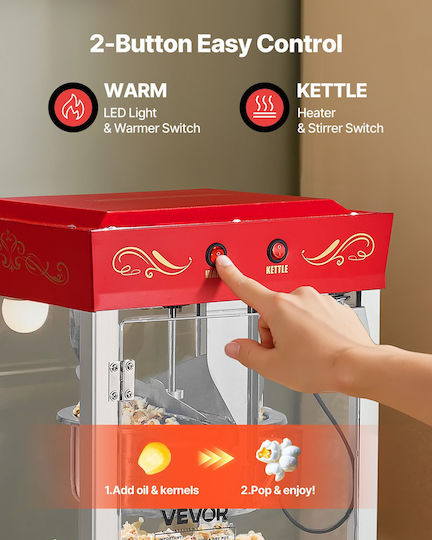 Vevor Commercial Popcorn Machine 800W
