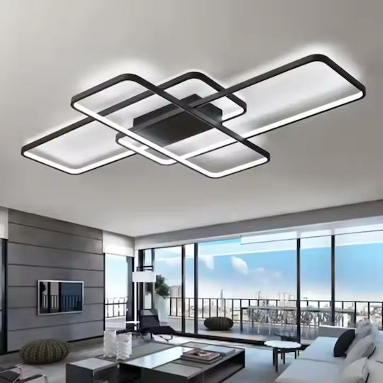 Alista Home Ceiling Mount Light Black with Integrated LED and Remote Control