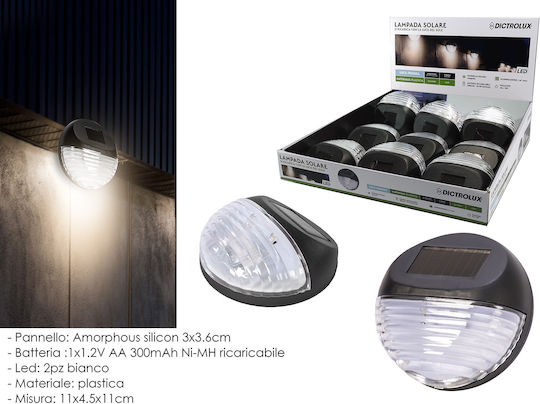 General Trade Wall Mounted Solar Light Warm White with Photocell 11cmx4.5cmx11cmcm
