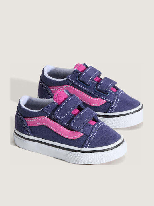 Old Skool V Kids Sneakers with Hook & Loop Closure Purple