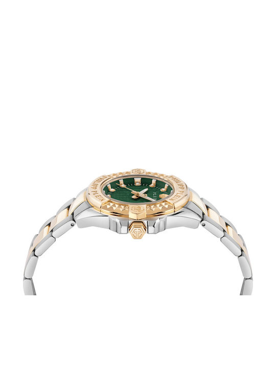 Philipp Plein Majesty Γυναικείο Ρολόι 38mm Μπαταρίας με Χρυσό Μεταλλικό Μπρασελέ