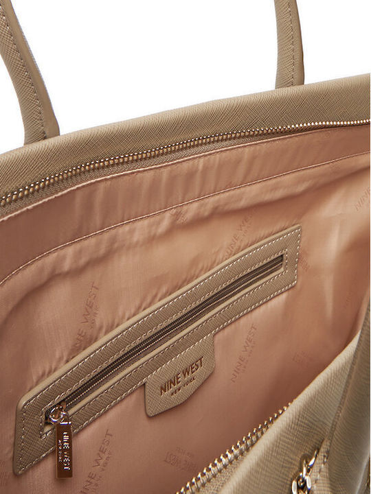 Damentasche Schulter Beige