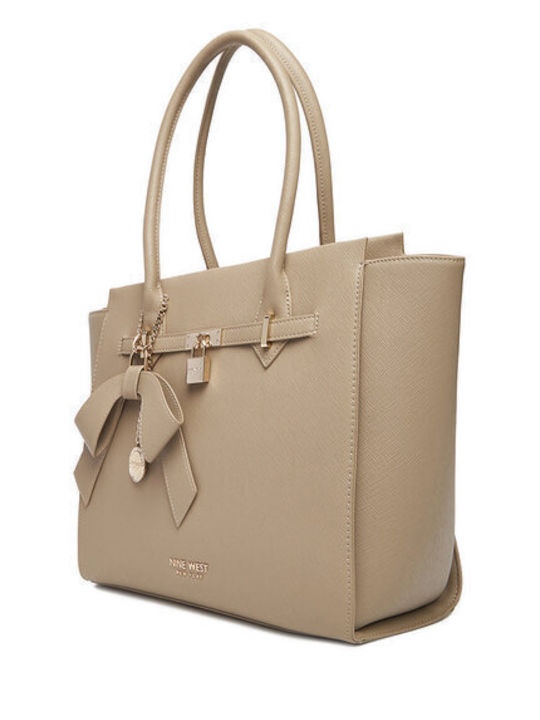 Damentasche Schulter Beige