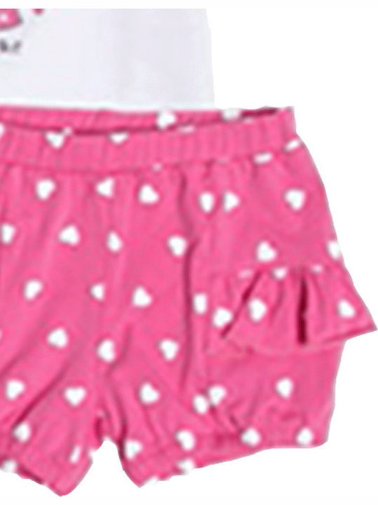 Kinder-Set mit Shorts Sommer 2Stück Weiß
