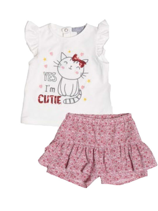 Kinder-Set mit Shorts Sommer 2Stück Rot