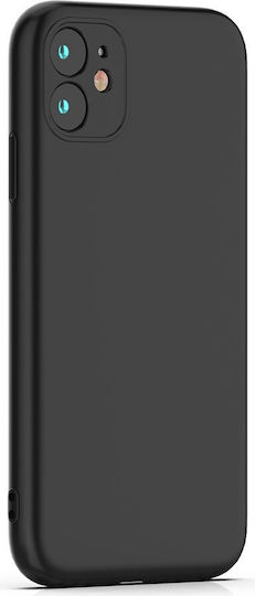 TelForceOne Silicon Umschlag Rückseite Silikon Schwarz (Realme 14)