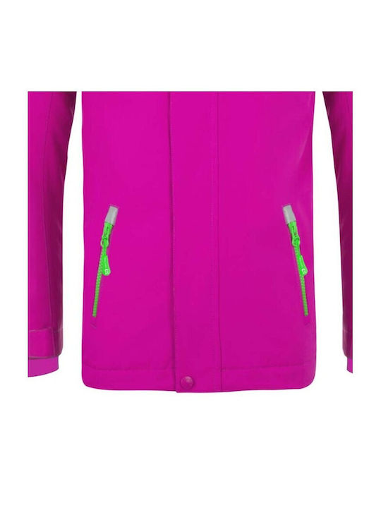 Wasserdicht Kinder Sportjacke mit Futter & Kapuze Rosa