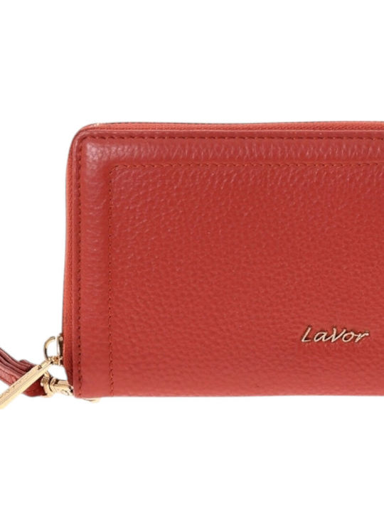 Large Leather Women's Wallet Classic with RFID Orange