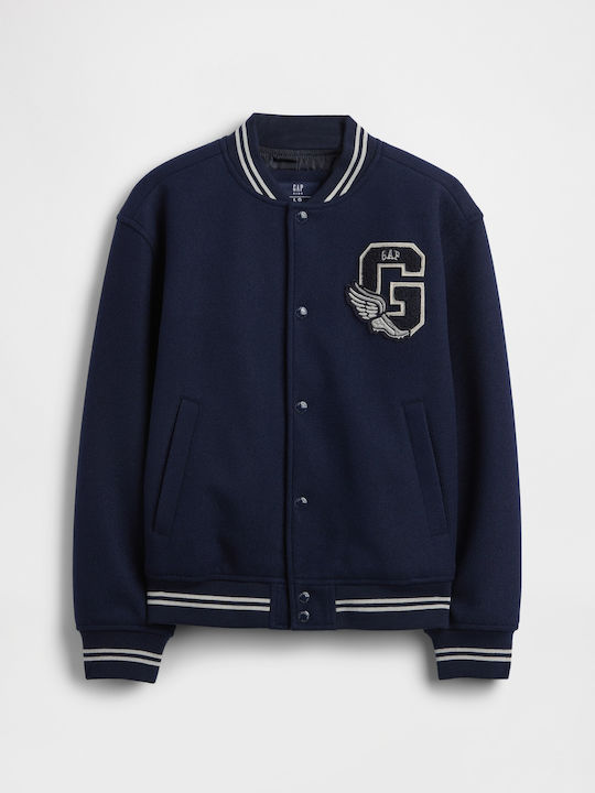 Kids' Bomber Long with Lining Blue Logo