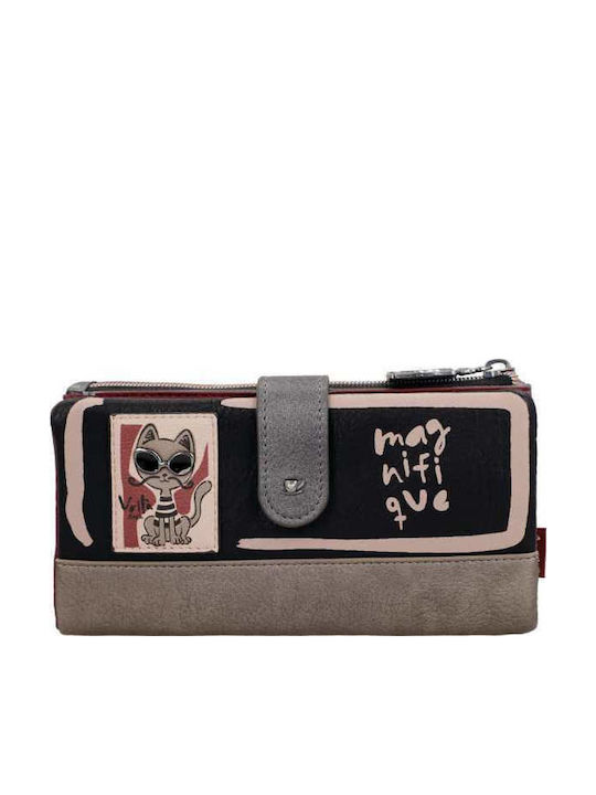 Large Fabric Women's Wallet Classic with RFID Black