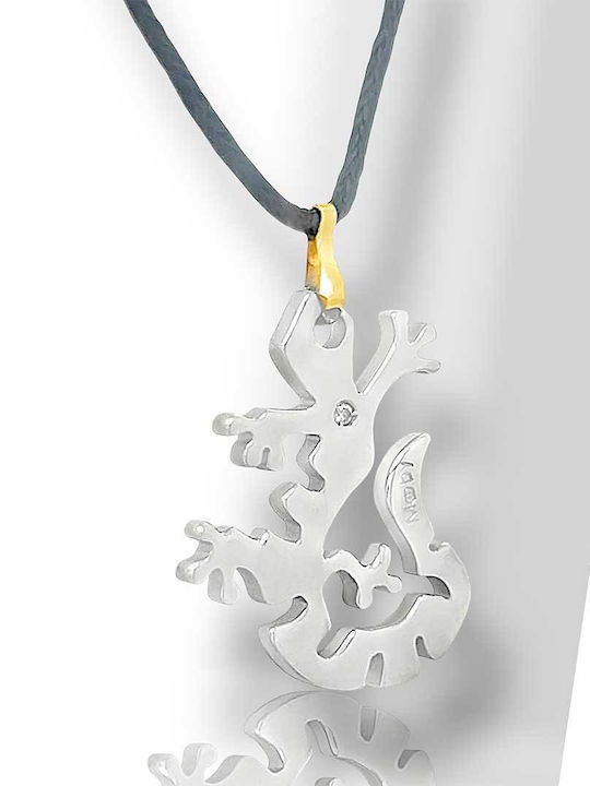 Xryseio Charm Ζωάκι από Ατσάλι με Διαμάντι