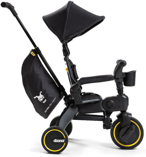 Doona Tricicletă pentru copii Liki Trike Pliabil, Transformabil cu Mâner Parental & Cort pentru 10+ luni Midnight