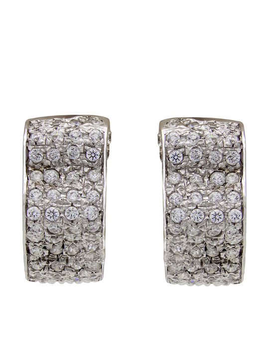 Savvas Design Обици от White Gold с Камъни
