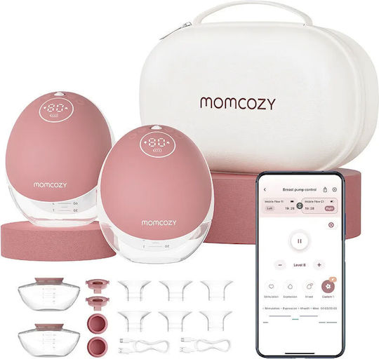 Momcozy Electric Double Breast Pump Red 150ml