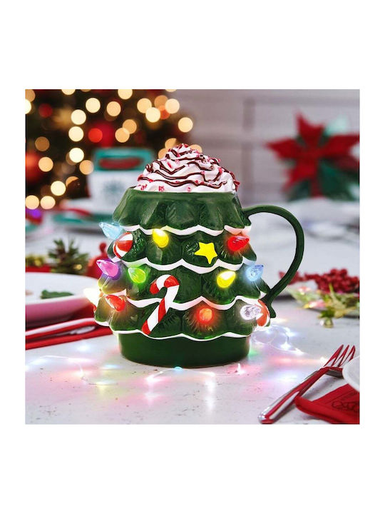 Mikamax Christmas Mug Ceramic Brown L14.8xW12.1xD11cm.