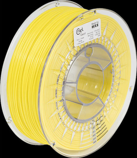 Craftbot PLA 3D Printer Filament 1.75mm Yellow 1kg 1pcs (Spool)