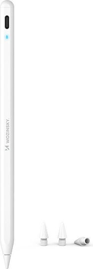 Wozinsky WRA-08 Стилус Пен с Palm Rejection за iPad в Бял цвят
