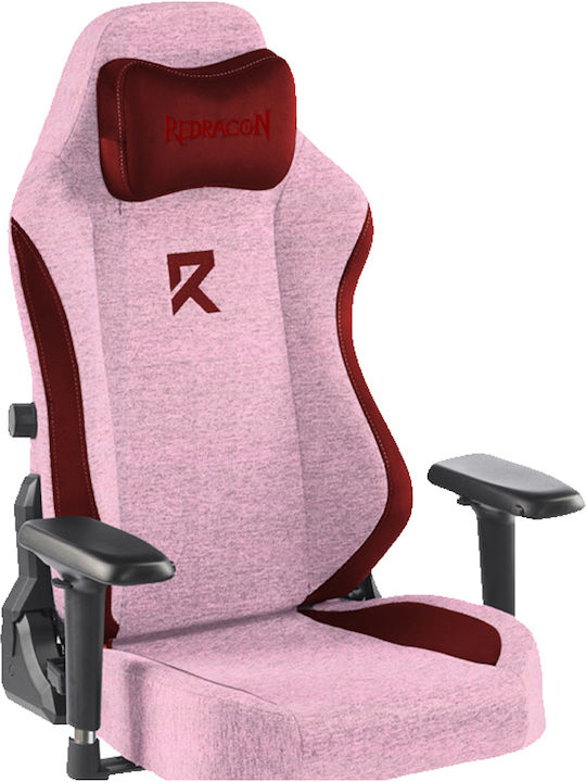 Redragon C505 Fabric Gaming Chair with Adjustable Arms Pink