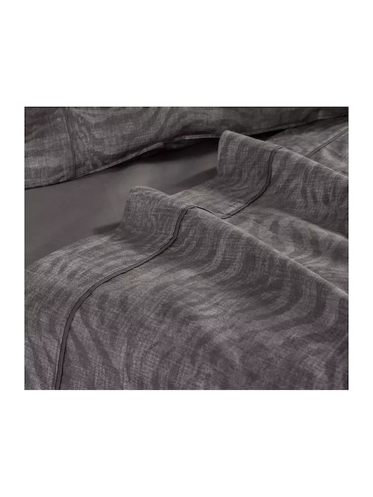 Nef-Nef Homeware Zesten Σετ Σεντόνια Υπέρδιπλα 240x270εκ. Grey (4τμχ)